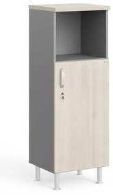 Dulap mediu Manager LUX 45 x 43 x 129,2 cm, dreapta, salcâm deschis / gri