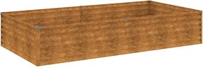 vidaXL Strat înălțat de grădină, 195x100x36 cm, oțel corten