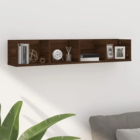 vidaXL Raft de perete CD-uri, stejar maro, 100x18x18 cm lemn prelucrat