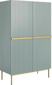 Dulap Nicole - salvie MDF / auriu picioare