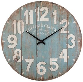 Ceas de perete din lemn, ceas de perete cu numere lizibile, Ø 38 cm