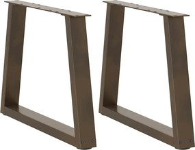 vidaXL Picioare pentru măsuță de cafea în formă de V, 2 buc., oțel natural, 50x(42-43,3) cm