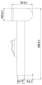 Baterie de bideu cu duș Aqualine crom lucios