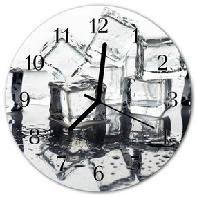 Ceas de perete din sticla rotund Ice Ice Cream Gri