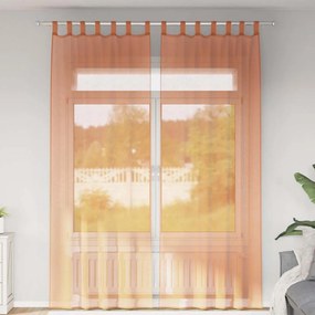vidaXL Perdele Voile cu Bucle 2 buc Terracota 140x260 cm