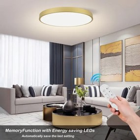 Immax NEO 07311L-LED Dimmabil plafonieră SEMPLICI 96W/230V Ø 80 cm Wi-Fi Tuya auriu + telecomandă
