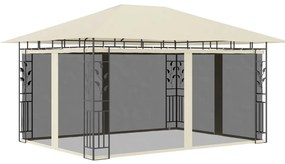 Pavilion cu plasa anti-tantari, crem, 4x3x2,73 m, 180 g m  ²