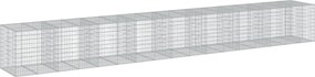 vidaXL Coș gabion cu capac, 950x100x100 cm, fier galvanizat
