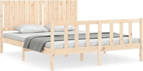 vidaXL Cadru de pat fără saltea, 160x200 cm, lemn masiv pin