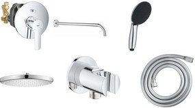 Set baterie cadă-duș Grohe Start 23558002, cap de duș Grohe Vitalio Start Shower System 26815000, 27851000, 26962001, 2794610E, 28741002