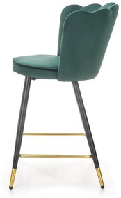 Scaun de bar Knox, verde/negru