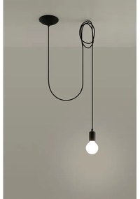 Lustră pe cablu EDISON 1 1xE27/60W/230V negru