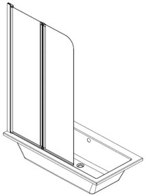 Paravan de cada, Mediterraneo, Round 2, 80 x 140, pivotant din 2 elemente