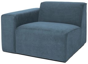 Modul pentru canapea albastru cu tapițerie din catifea reiată (cu colț pe partea stângă ) Sting – Scandic