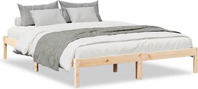 vidaXL Cadru pat foarte lung fără saltea, 160x220 cm, lemn masiv pin