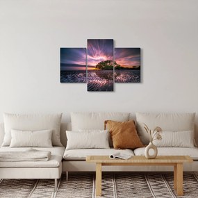 Tablou cu plajă în apus de soare (90x60 cm)