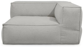 Fotoliu bean bag gri deschis cu tapițerie din țesătură bouclé Mass Corner 150 Right – SLOWDOWN