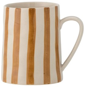 Cană galben ocru-albă din gresie 440 ml Begonia – Bloomingville