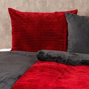 Lenjerie de pat din microflanel 4Home Stripe vin, 140 x 200 cm, 70 x 90 cm