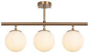 Plafonieră bronz cu abajur din sticlă ø 15 cm Atmaca – Opviq lights