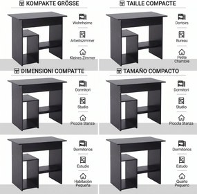 HOMCOM Birou pentru Calculator cu Raft pentru Unitate Centrală și Raft Detașabil pentru Tastatură, 80x45x75 cm, Negru | Aosom Romania