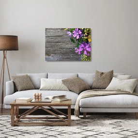 Tablou pe sticlă - flori de câmp (70x50 cm)