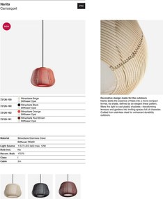 Pendul iluminat exterior decorativ IP65 NARITA bej