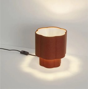 Veioza, Lampa de masa cu abajur rosu maroniu BLOOSY