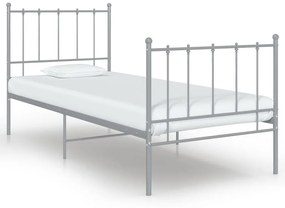 324951 vidaXL Cadru de pat, gri, 100x200 cm, metal