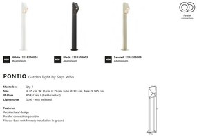 Stalp mediu pentru iluminat exterior IP54 Pontio alb
