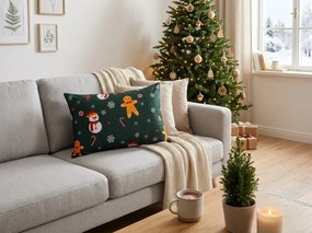 Fata de perna din bumbac OM DE ZAPADA SI TURTA DULCE 50x70 cm, verde