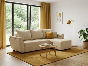 OFERTA Canapea extensibila reversibila in forma de L LIVARO 251x140 cm, crem II. calitate