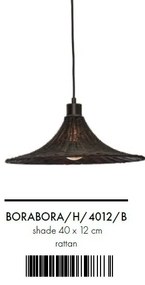 Lustra/ Pendul eco din ratan Borabora 40cm S, bl
