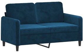 Canapea cu 2 locuri, albastru, 120 cm, catifea Albastru, 138 x 77 x 80 cm