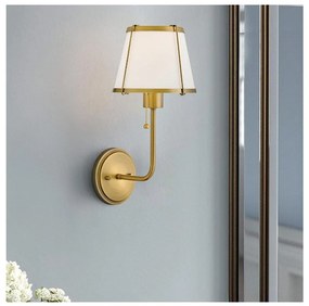 Lampă de perete Hinkley HK-CLARKE1-DBR-OW CLARKE 1xE27/40W/230V alamă/alb