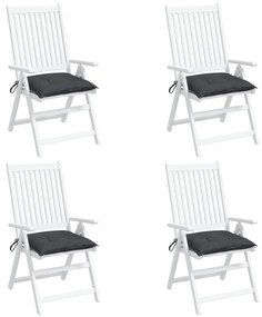 Perne de scaun, 4 buc., antracit, 40 x 40 x 7 cm, textil 4, Antracit, 40 x 40 x 7 cm