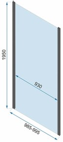 Cabina dus Rapid Swing Crom 100x80cm, Rea