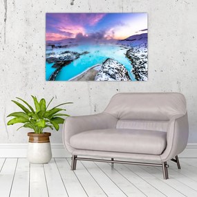 Tablou - Laguna albastră din Islanda (90x60 cm)