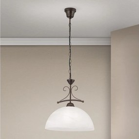 Orion - Lustra pe lanț RULA 1xE27/40W/230V, diametru 35 cm, alb/bronz
