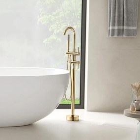 Baterie pentru cada Freestanding Rea Lungo Ortis Auriu Gold