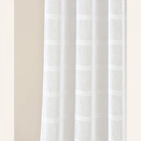 Perdea albă de înaltă calitate Maura cu inele de agățat 140 x 280 cm
