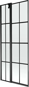 Mexen Flip paravan de duș pliabil cu 2 uși 80 x 150 cm, grilaj negru, negru - 894-080-101-70-77
