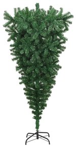 Pom de Craciun artificial inversat, cu suport, verde, 240 cm 1, Verde, 240 x 120 cm