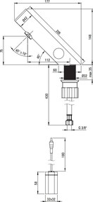 SENSE Baterie pentru Chiuvetă, Fără Contact Direct, cu Reglarea Temperaturii - 4xAA - BQR_F29R