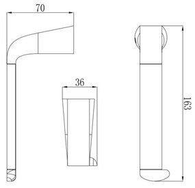 Omnires Saco suport pentru hartie igienica crom-alb SA54510CRB