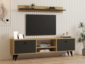 Mobilier living Nateda (stejar zafir + antracit) . 1095565
