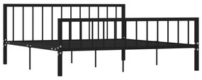 284573 vidaXL Cadru de pat, negru, 180 x 200 cm, metal