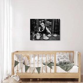 Tablou pe sticlă cu femeie (70x50 cm)