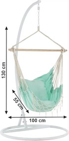 Fotoliu balansoar suspendabil, neo mentă, OFRAME