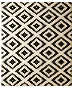 Covor Hanse Home Hamla Diamond, 80x150 cm, crem-negru